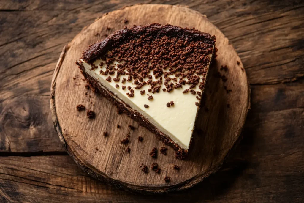 Preparing brownie batter for the brownie cheesecake