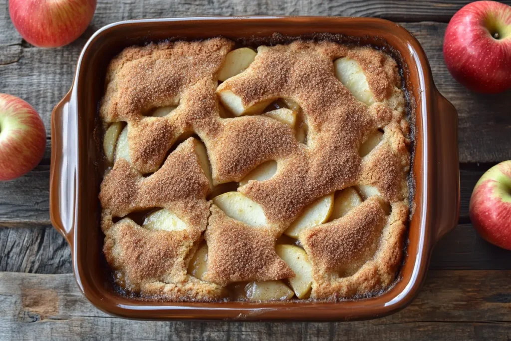 Apple snickerdoodle dump cake