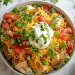 Chicken and baked potato meal