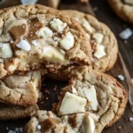 Delicious naturally salted caramel white chocolate cookies