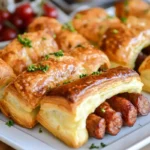 Delicious sausage puff pastry