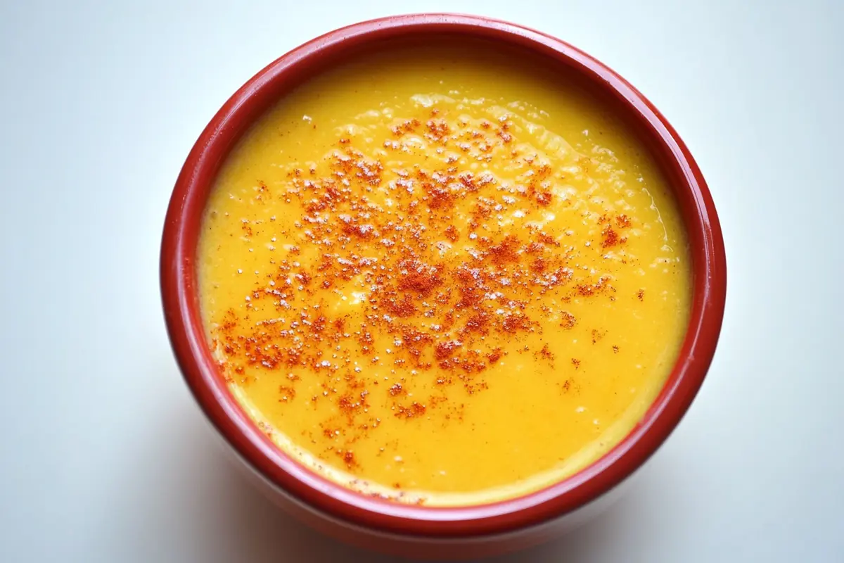 Delicious butternut squash soup calories in a bowl