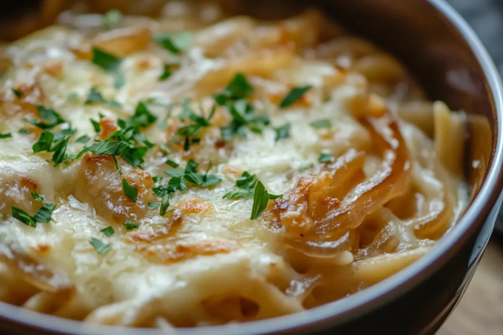 Creamy French onion pasta recipe