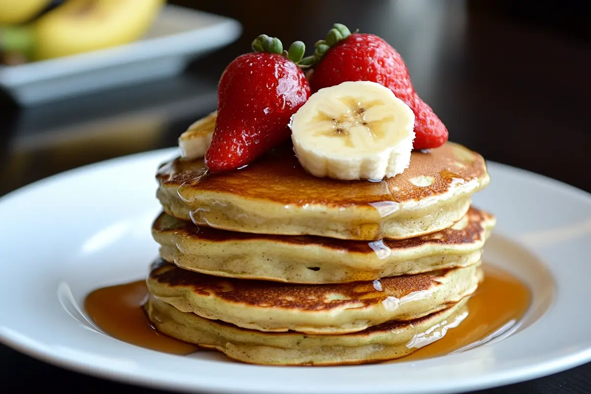 Gluten-free spinach banana pancakes