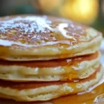 Vegan protein pancakes on a plate.