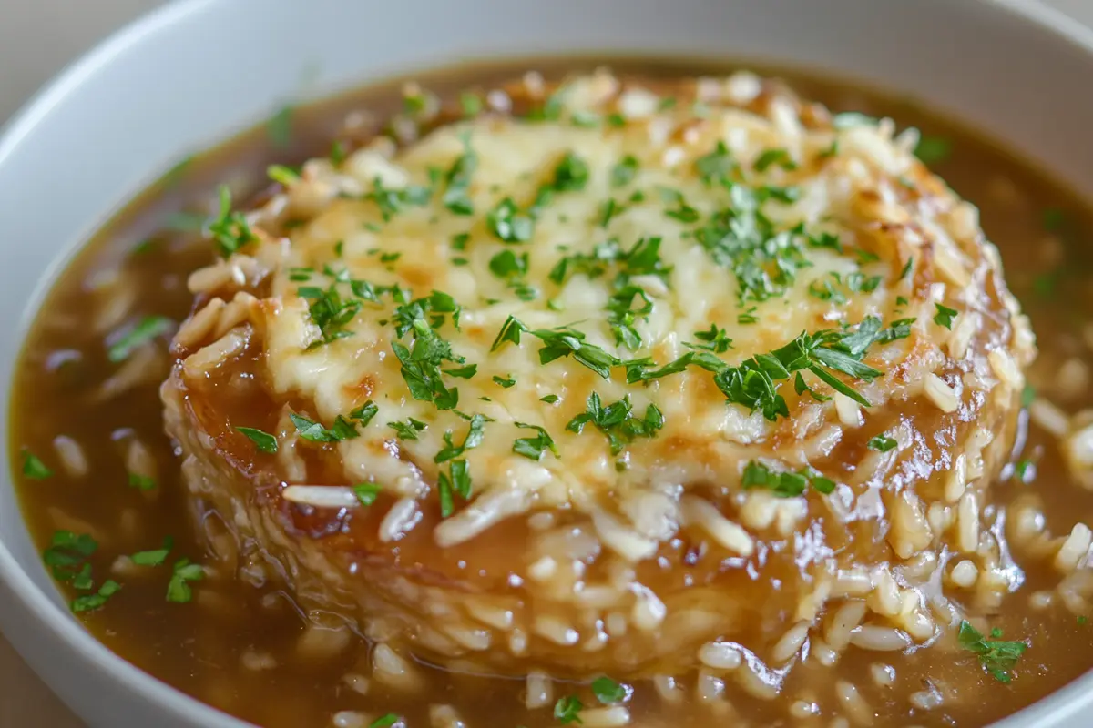 French onion soup rice recipe