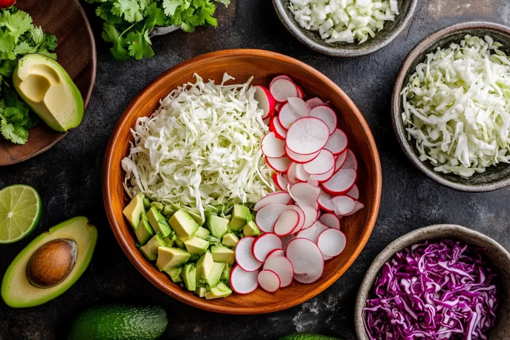 Como hacer pozole rojo garnishes