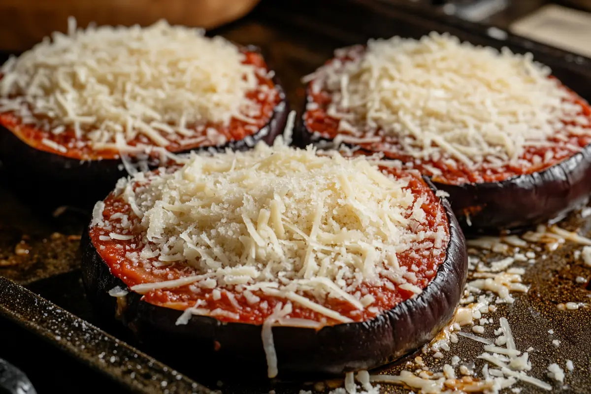 Delicious frozen eggplant parmesan ready to bake