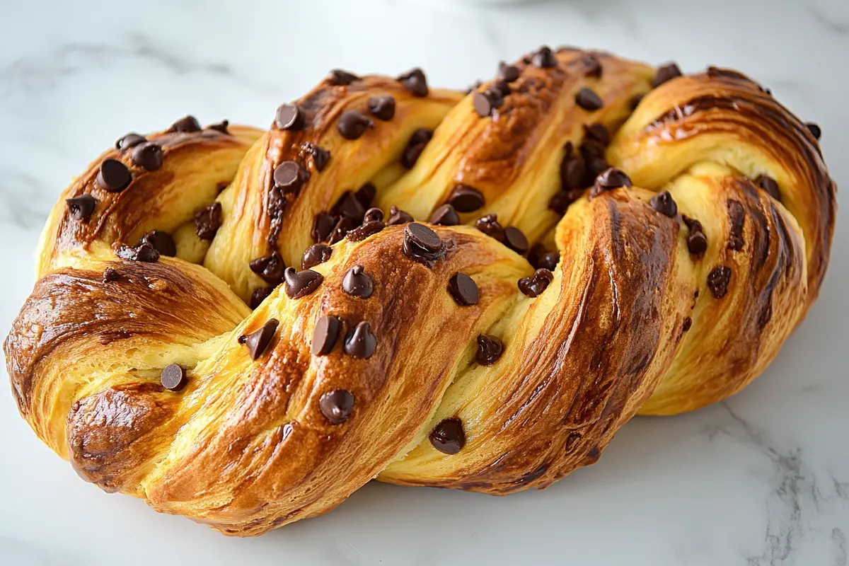 Delicious braided chocolate chip brioche recipe