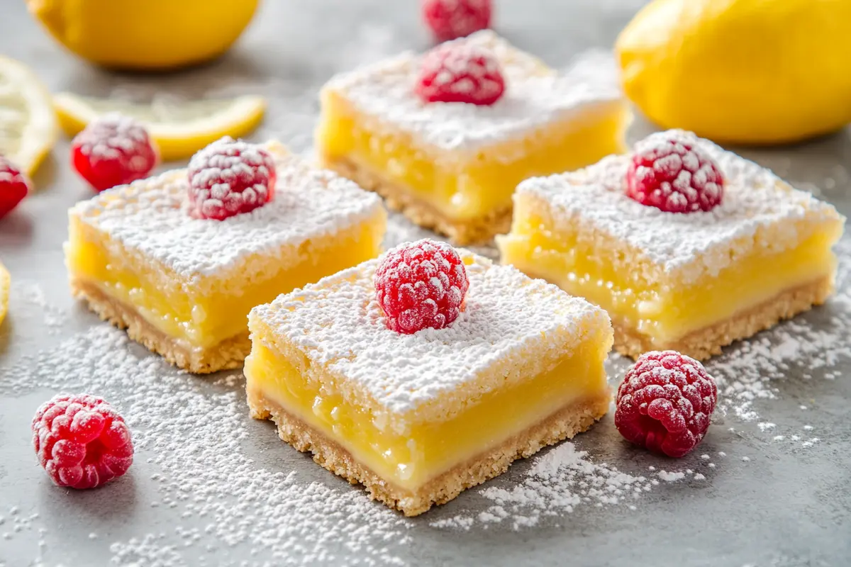 Delicious raspberry lemon bars