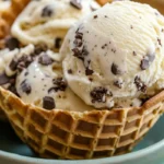 Delicious homemade waffle cone recipe.