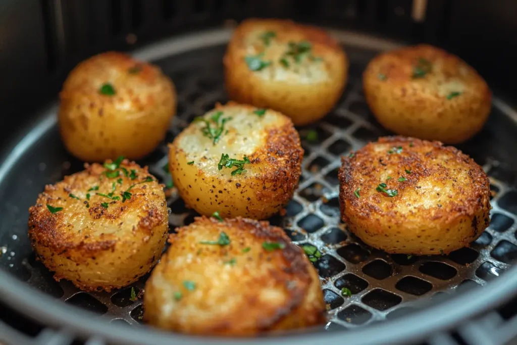 Why do my potatoes not get crispy in the air fryer? Seasoned potatoes are ready for the air fryer