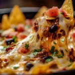 Delicious skyline dip recipe ready to be served.