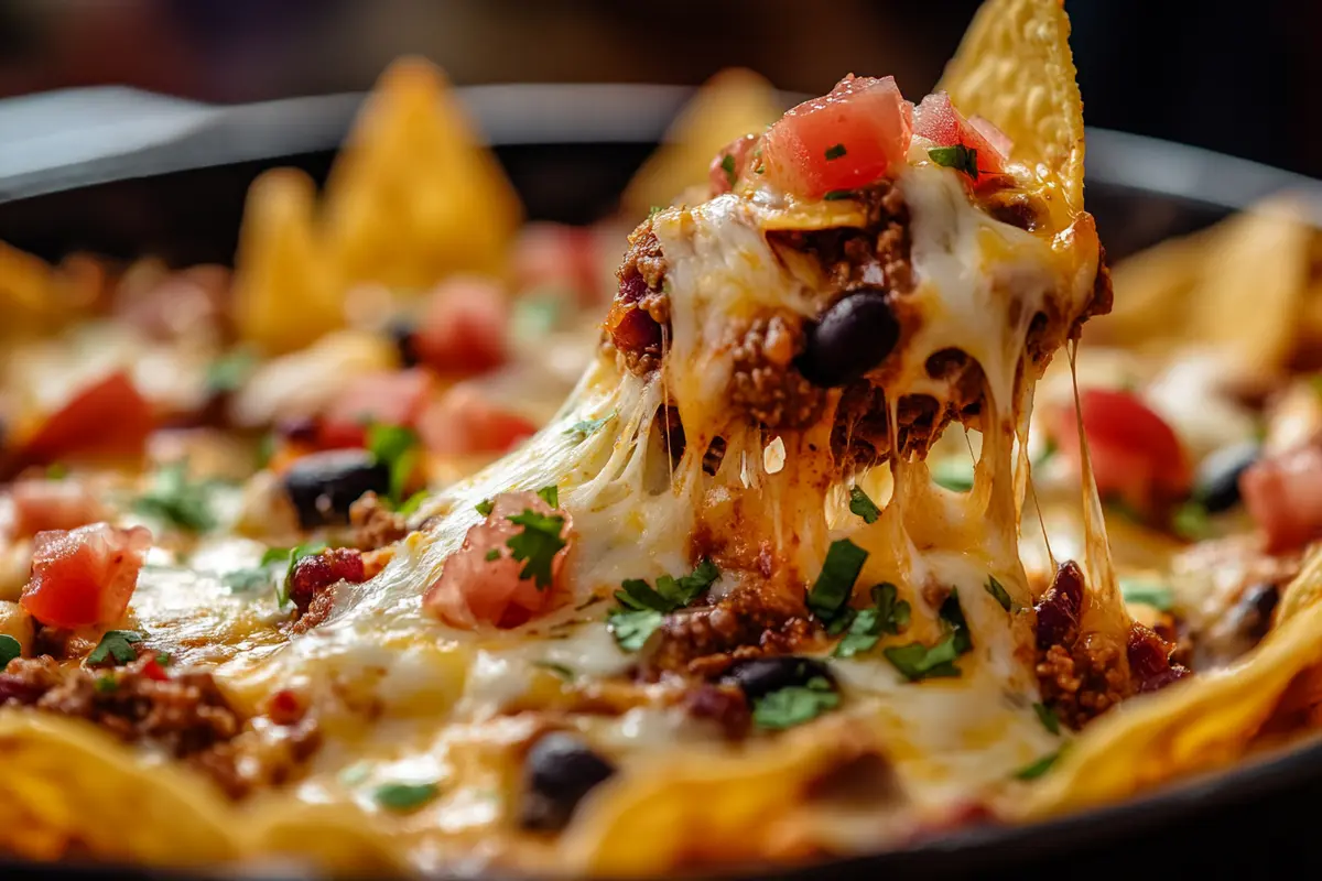 Delicious skyline dip recipe ready to be served.