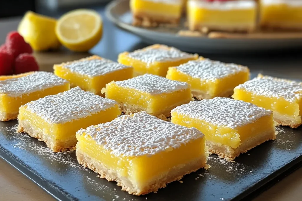 Serving perfect raspberry lemon bars