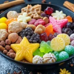 Colorful ingredients in some cookie recipes