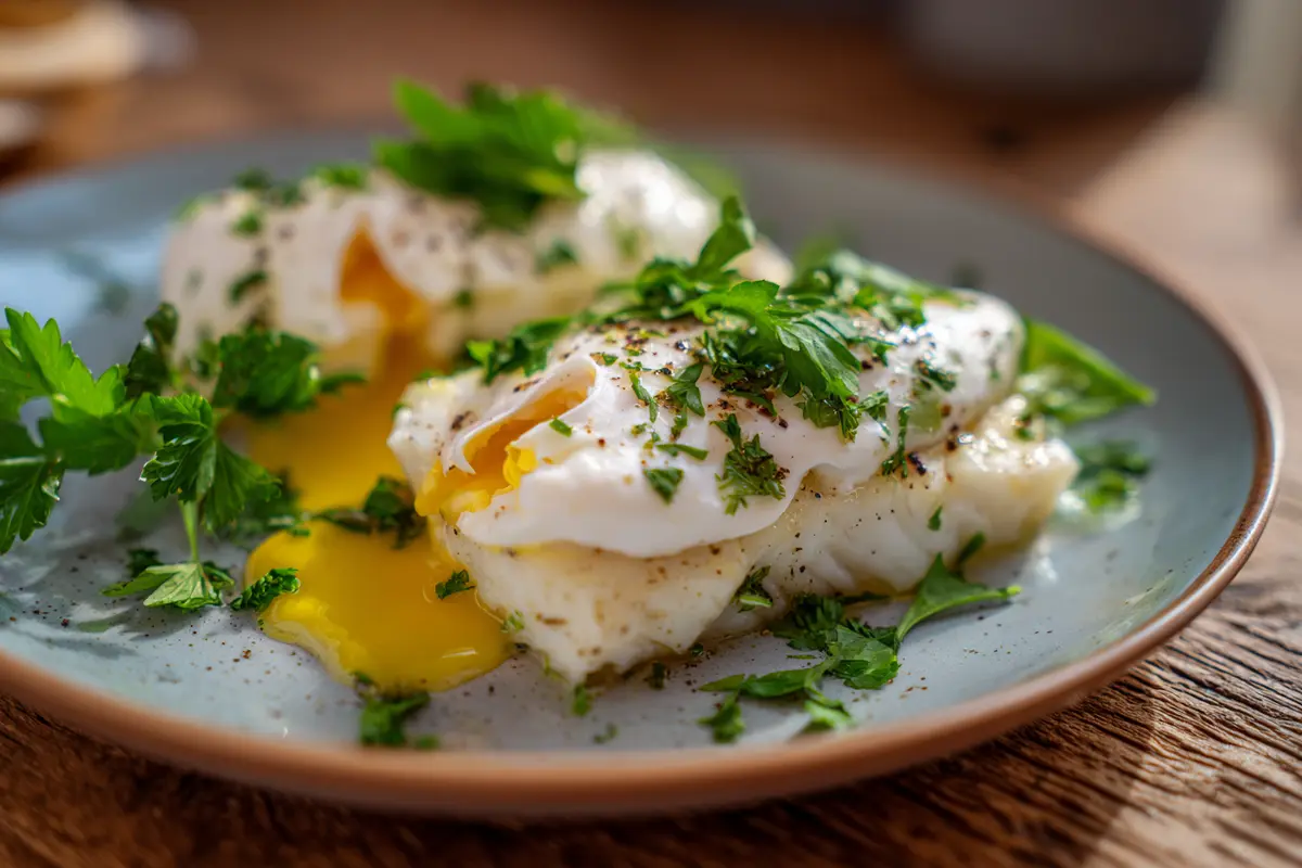 egg and fish dish with smoked haddock and poached eggs